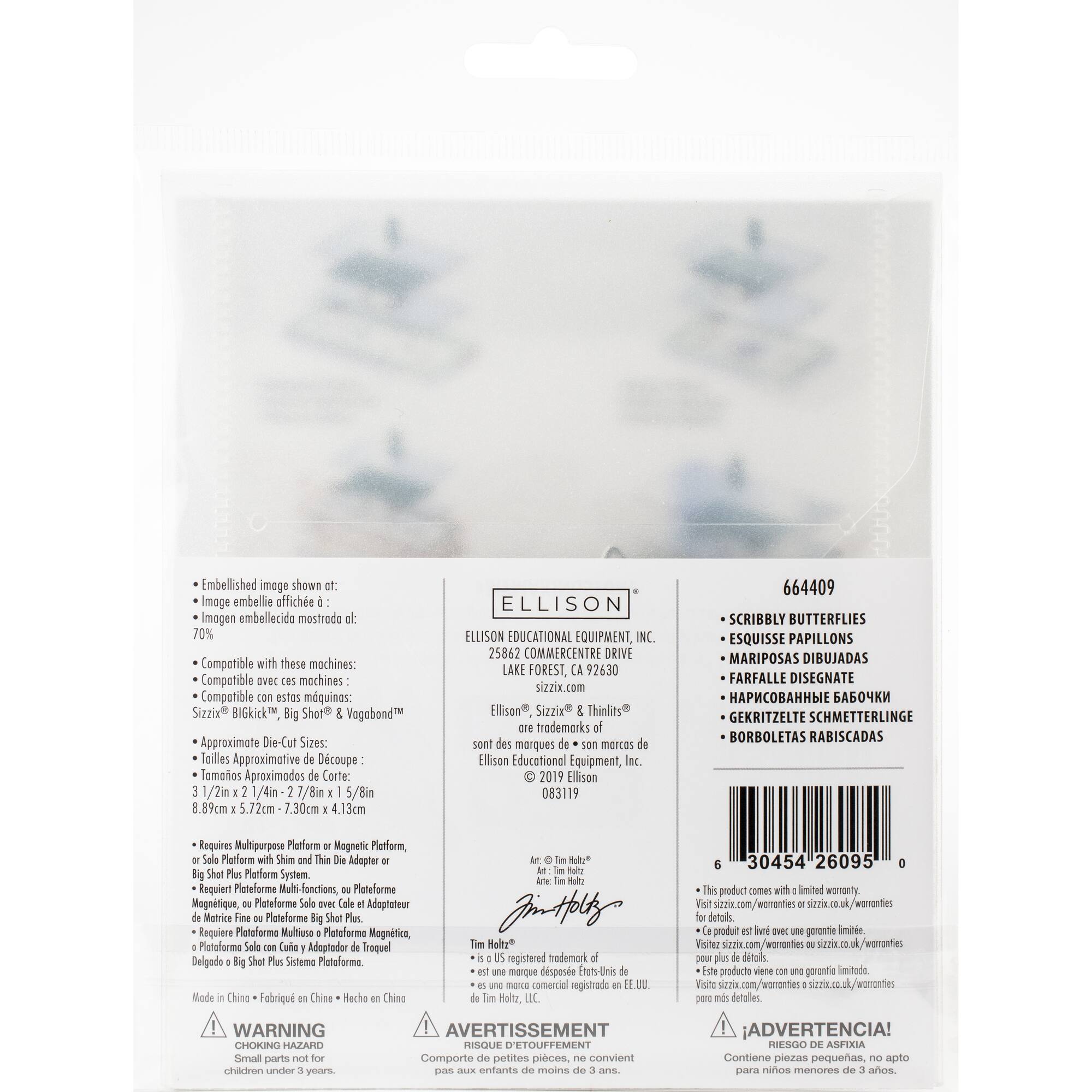 Sizzix® Thinlits® Scribbly Butterfly Die Set by Tim Holtz®